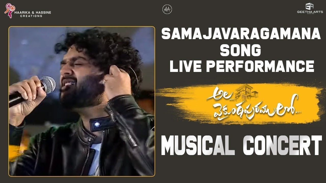 Samajavaragamana Song Live Performance By Sid Sriram @ #AVPLMusicalConcert | Allu Arjun, Thaman