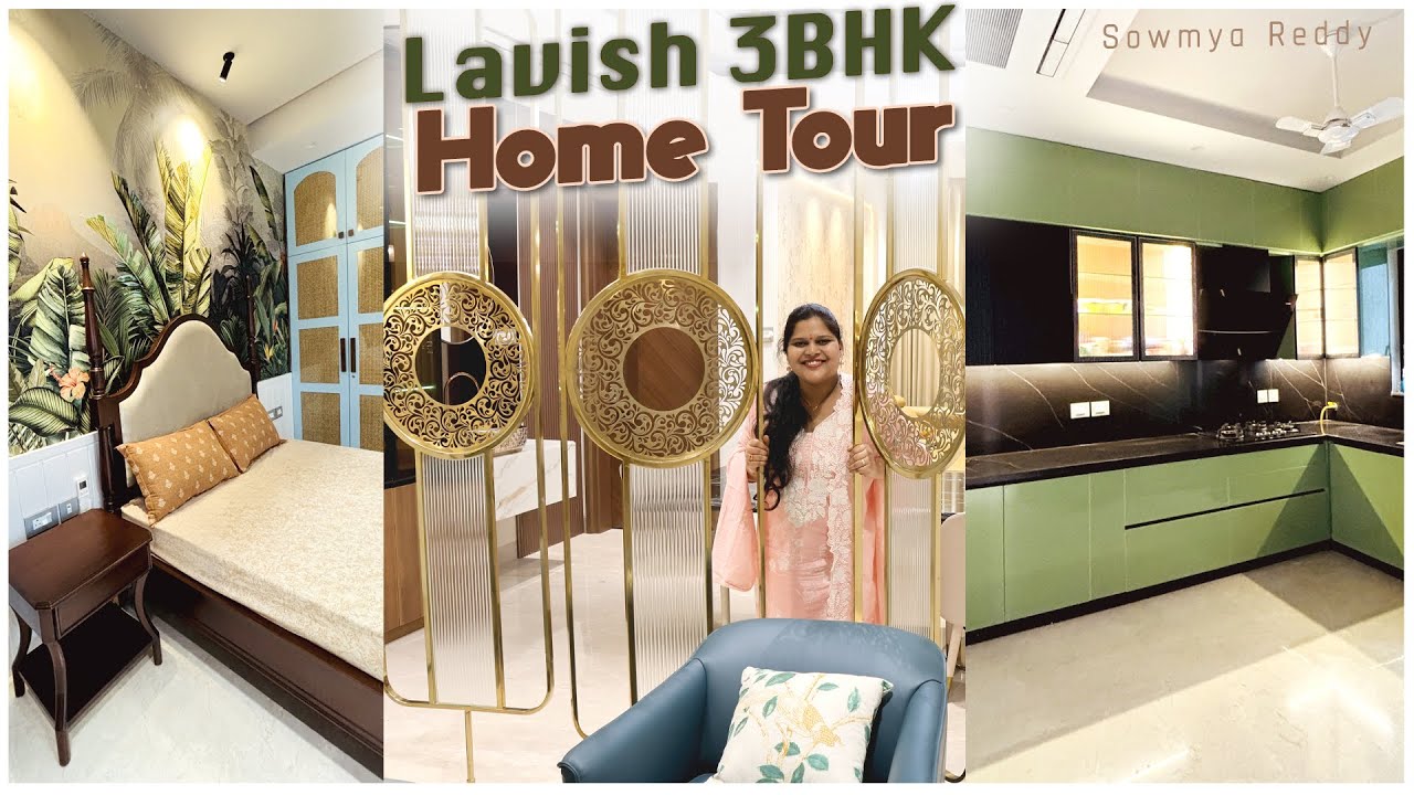 Home Tour | 3BHK Flat tour | home interior | Modular Kitchen l Beautiful Interior | Telangana Pilla