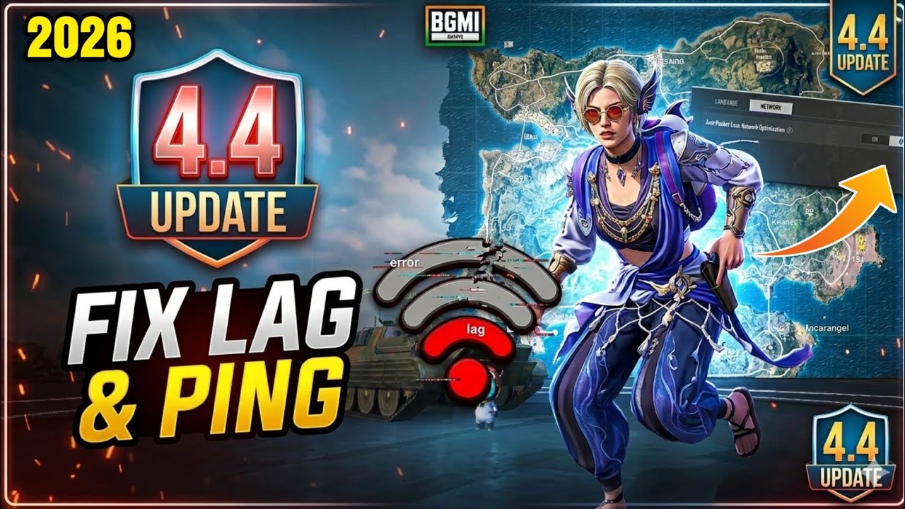😍BGMI 4.4 Update: Fix Lag & High Ping Problem | Bgmi Ping Problem Solve Hindi