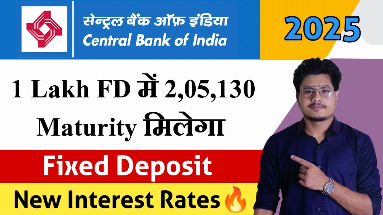 Central Bank Of India FD Interest Rates 2025 | Central Bank Fixed Deposit Features, Benefits