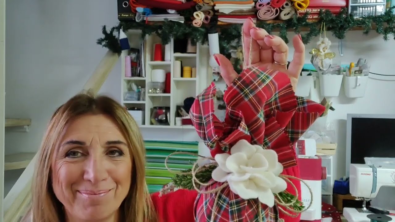 195🎀Pallina di NATALE FACILISSIMA di stoffa