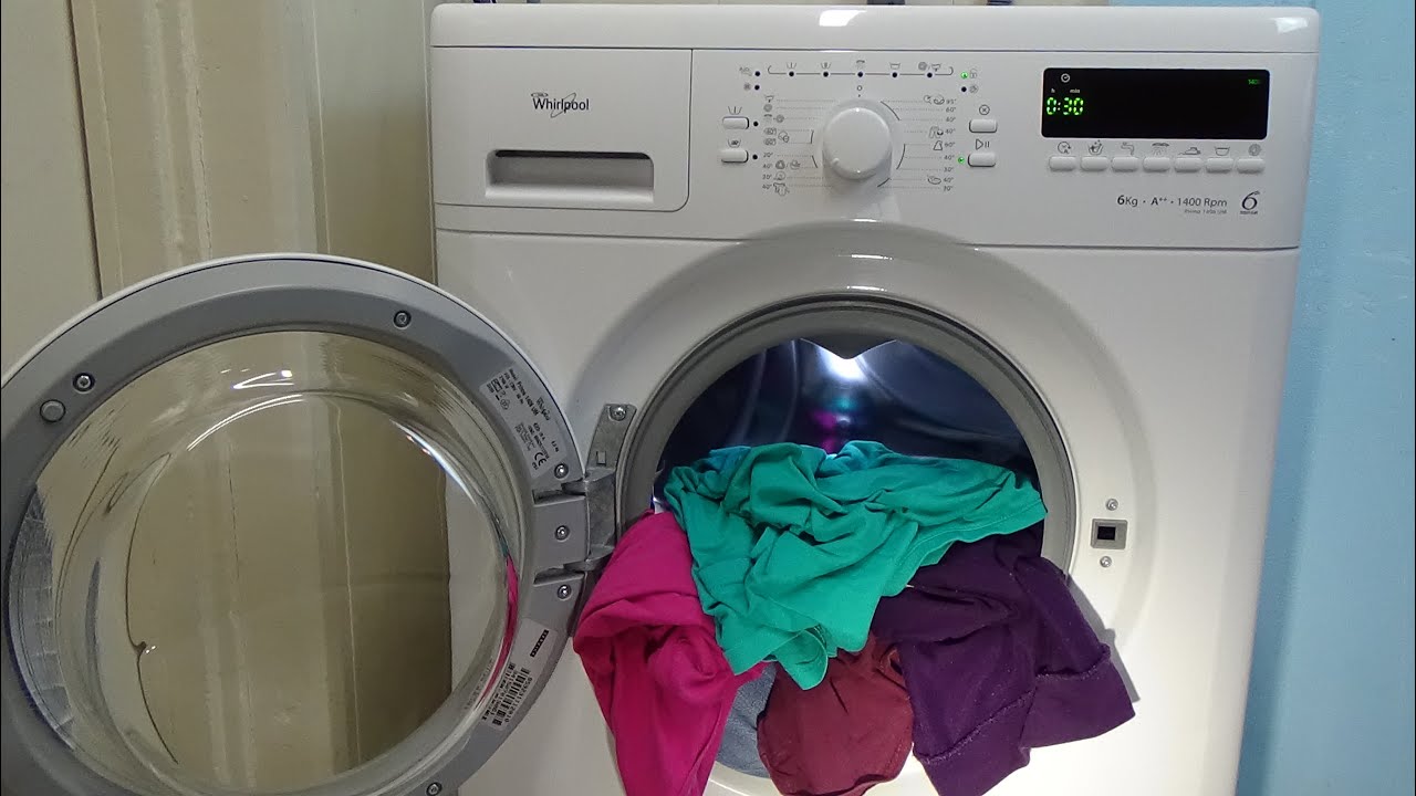 Quick wash 30 degrees program Whirlpool Primo 1406 UM Washing machine, lavadora movie #154
