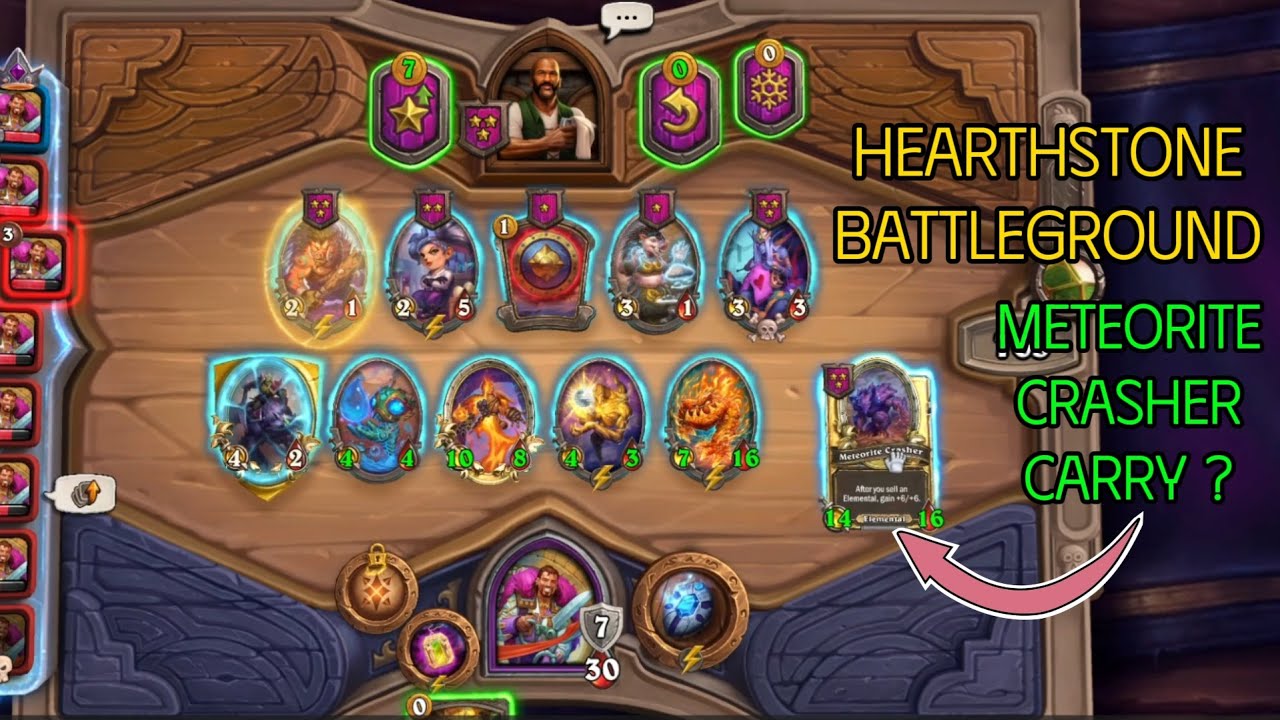 Hearthstone CZ | Battleground | 2. místo | Elementals | Meteorite Crasher Carry ? | #hearthstone