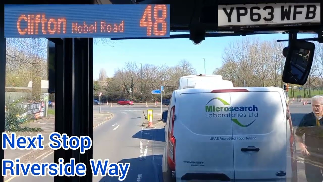 Nottingham City Transport Navy Line 48 Full Journey to Nottingham