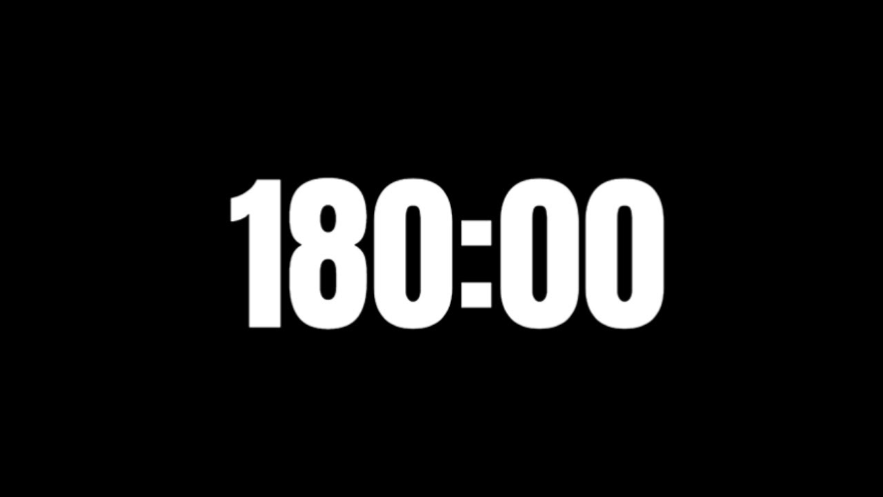 3 Hour Countdown Timer - 180 minute countdown timer