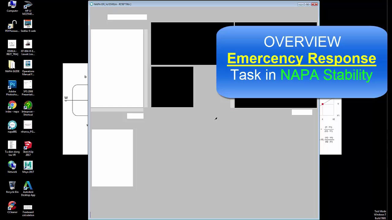 Guide to check Stability with Emercency Response in Napa (Part 1) - Napa tutorial. Naval architect