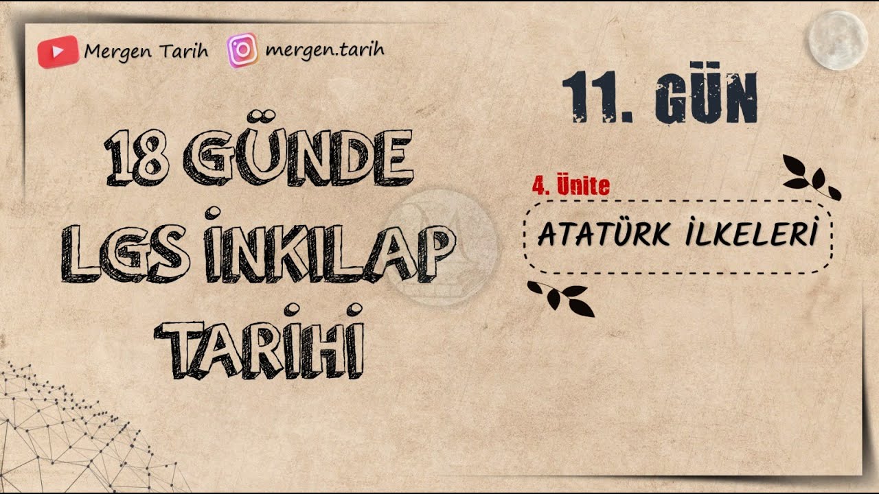 LGS İnkılap Tarihi (11. Gün) | Atatürk İlkeleri #lgs  #lgsinkılap #lgstayfa  #lgshazırlık
