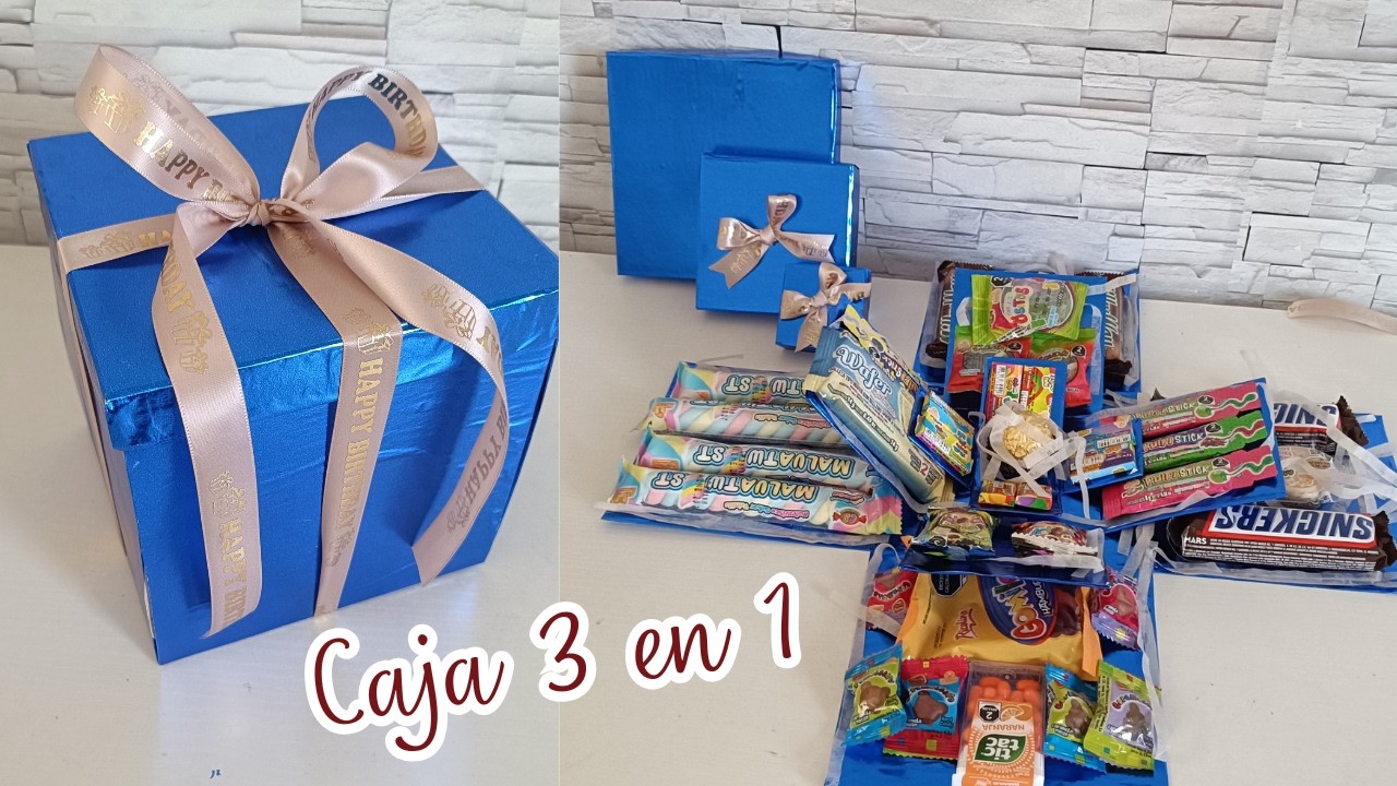 Como hacer una caja sorpresa! (TRES EN UNO)