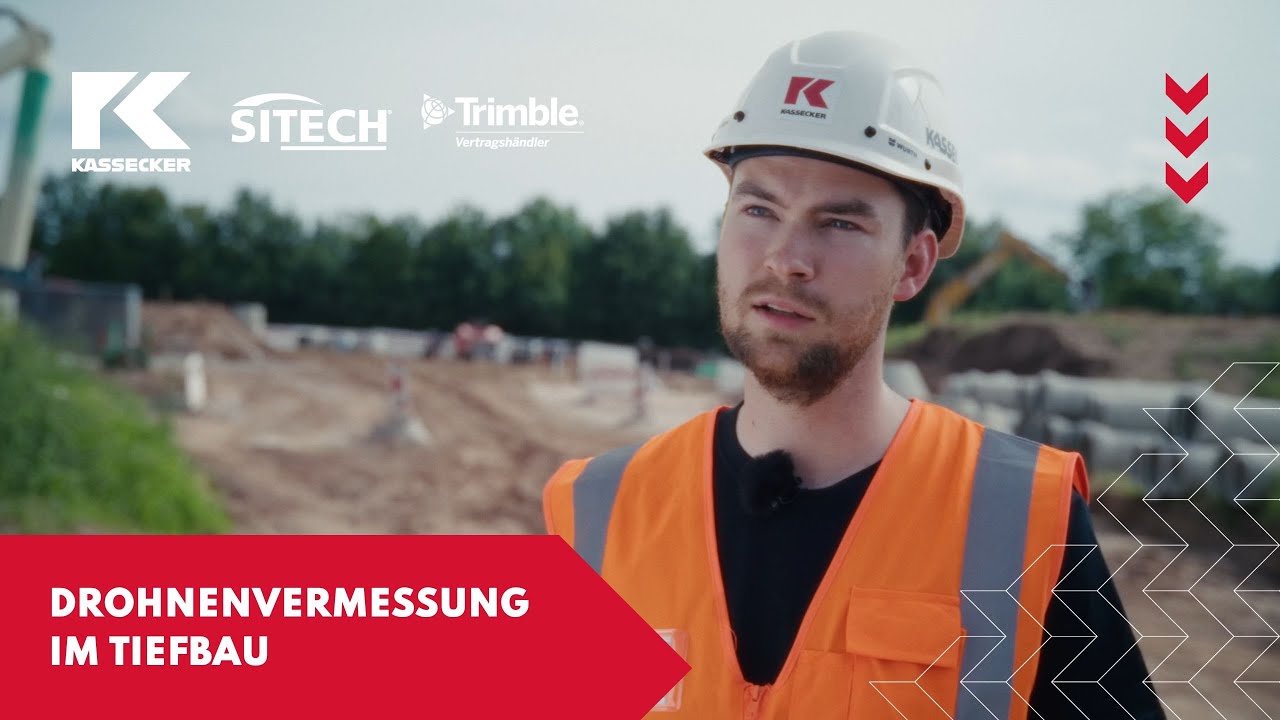 Drohnenvermessung im Tiefbau bei KASSECKER | Zusammenarbeit mit Sitech Deutschland