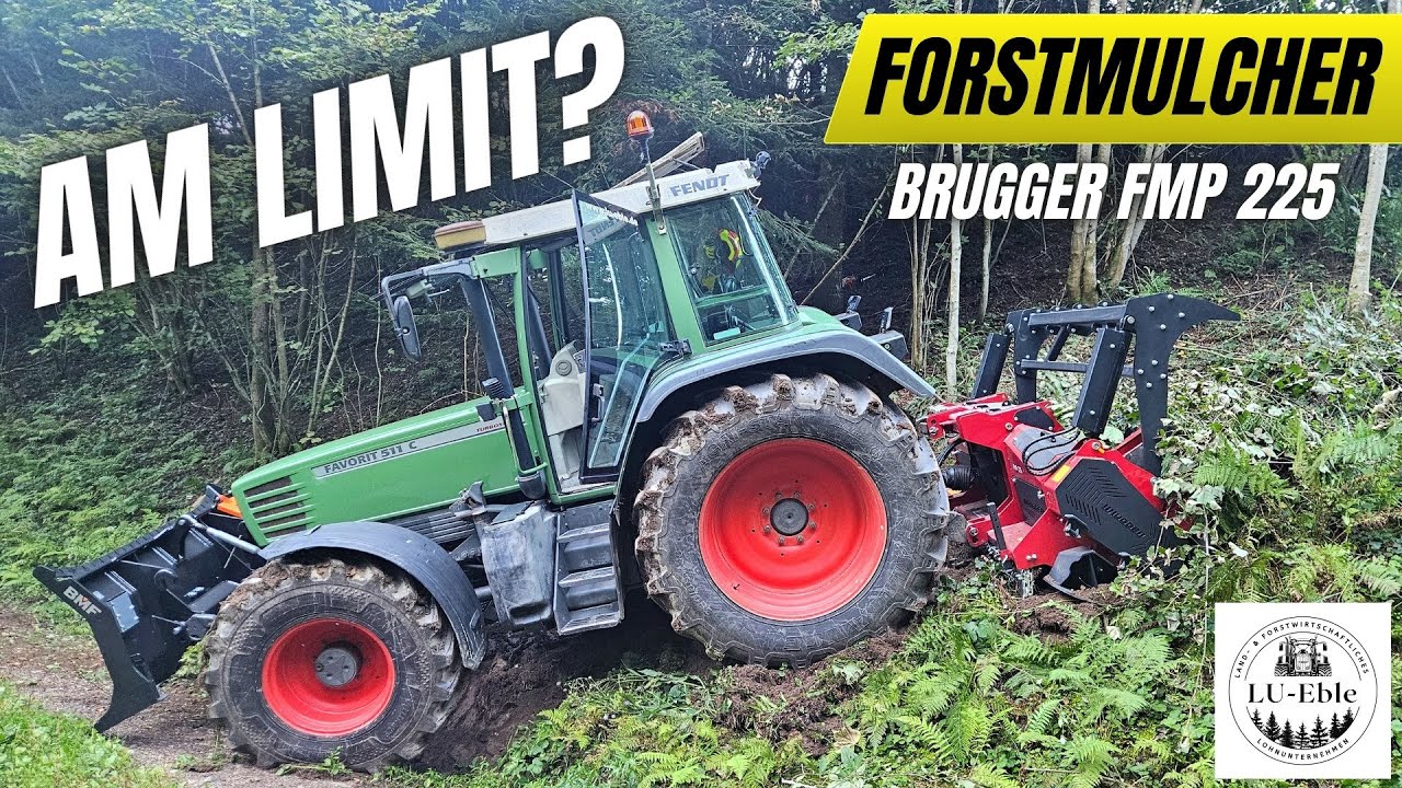 Fendt 511C am Limit!? 💥 Erster Einsatz mit dem Brugger Forstmulcher FMP 225 + Reparaturen