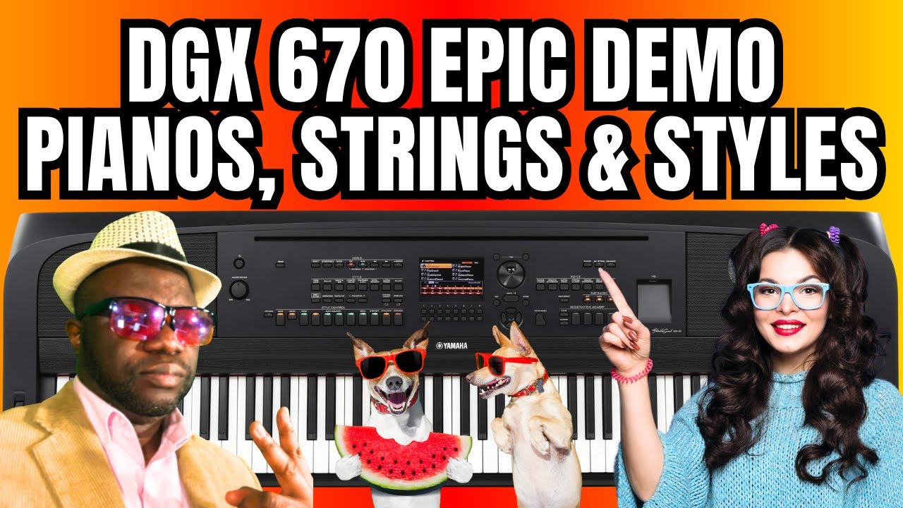YAMAHA DGX 670 EPIC (обязательно к просмотру!) Фортепиано, стили и подключение ГИТАРЫ/Микрофона! ...
