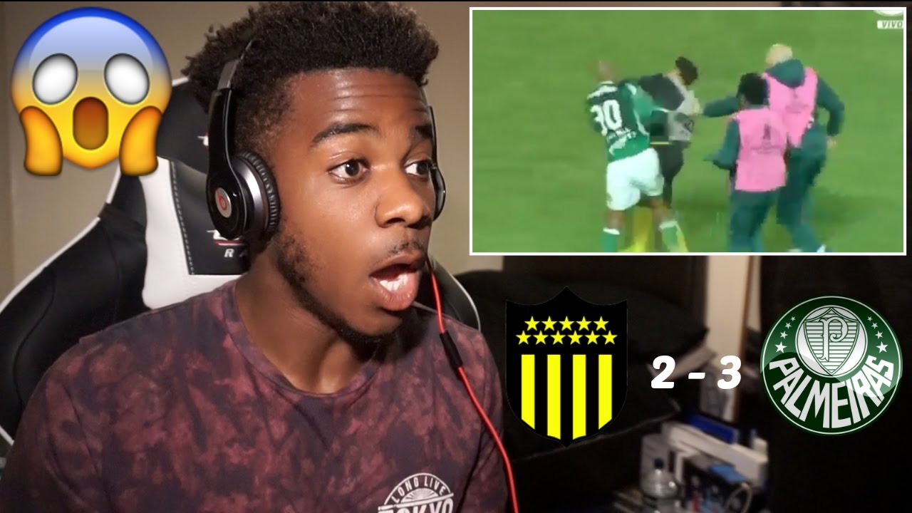 PEÑAROL 2 x 3 PALMEIRAS - MELHORES MOMENTOS & FIGHT!! - LIBERTADORES 2017 😱👊 | Reaction