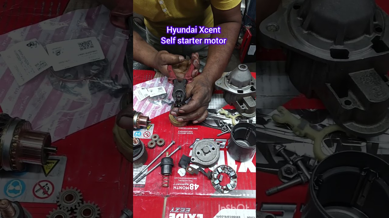 Hyundai Xcent self starter motor repairing 