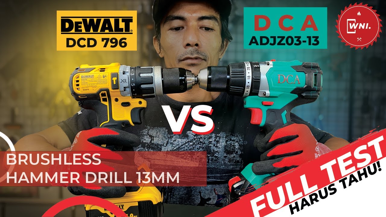 ADU POWER!!! DCA ADJZ03-13 VS DEWALT DCD 796 BRUSHLESS HAMMER DRILL 13MM