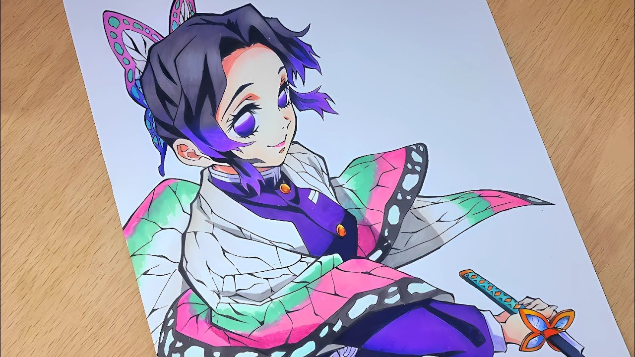 Speed Drawing - Shinobu kocho | Kimetsu no Yaiba