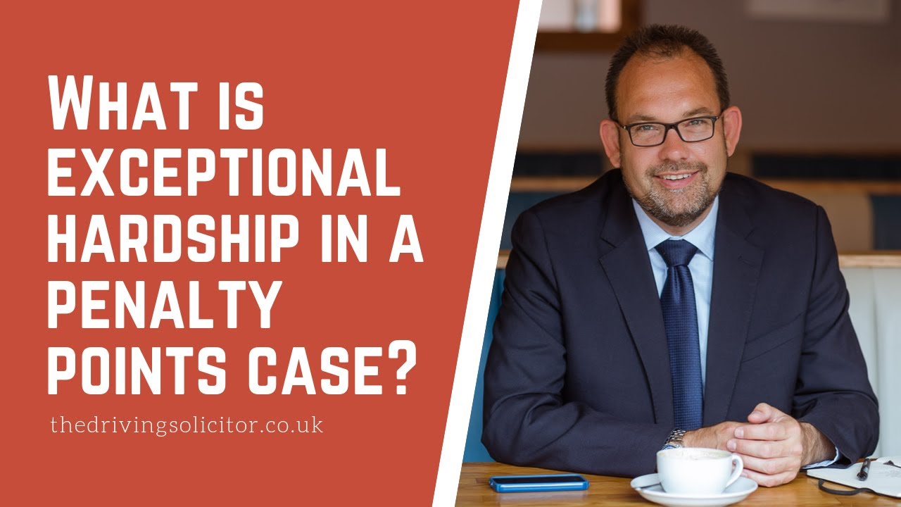 What is exceptional hardship in a penalty points case?