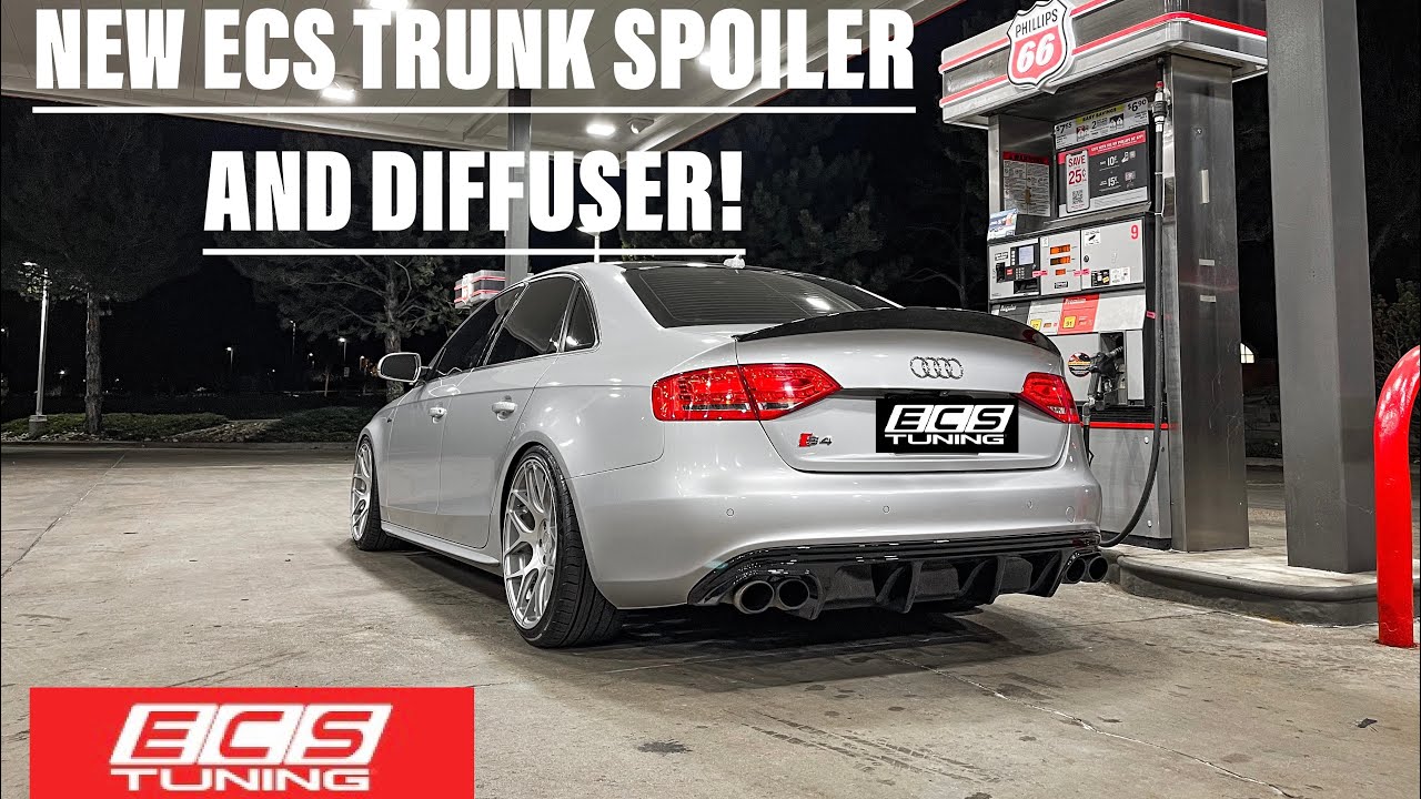 AUDI S4 - ECS TRUNK SPOILER AND DIFFUSER INSTALLATION!