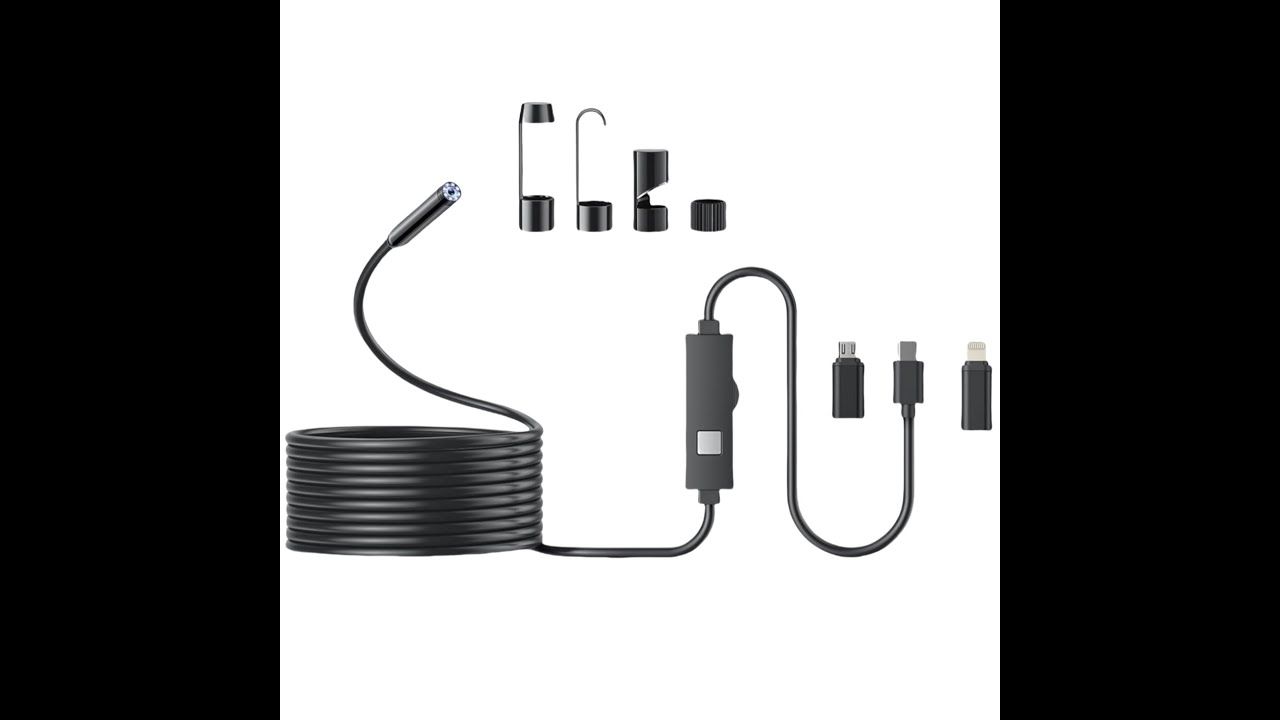 Endoscope Camera with Light,1920P HD Borescope Tools,8 LED Lights,5m，ip67