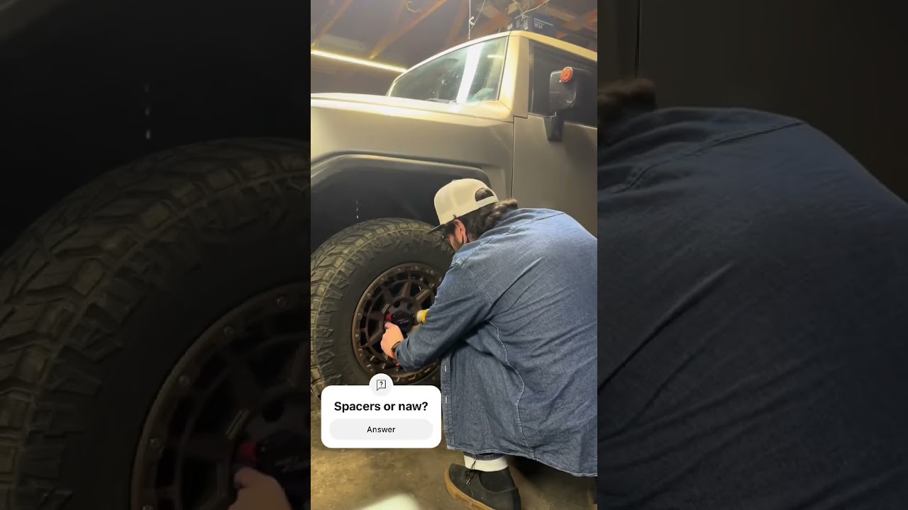 Spacers or naw? #kublaikhan #fj #fyp #toyota #localmechanic #learning