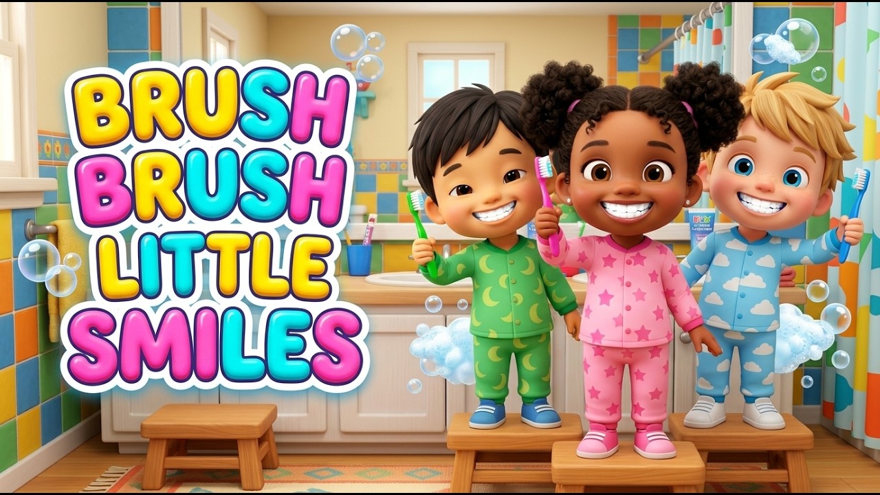 Brush Brush Little Smiles 🪥 | Tooth Brushing Song for Kids | Mini Me Bop