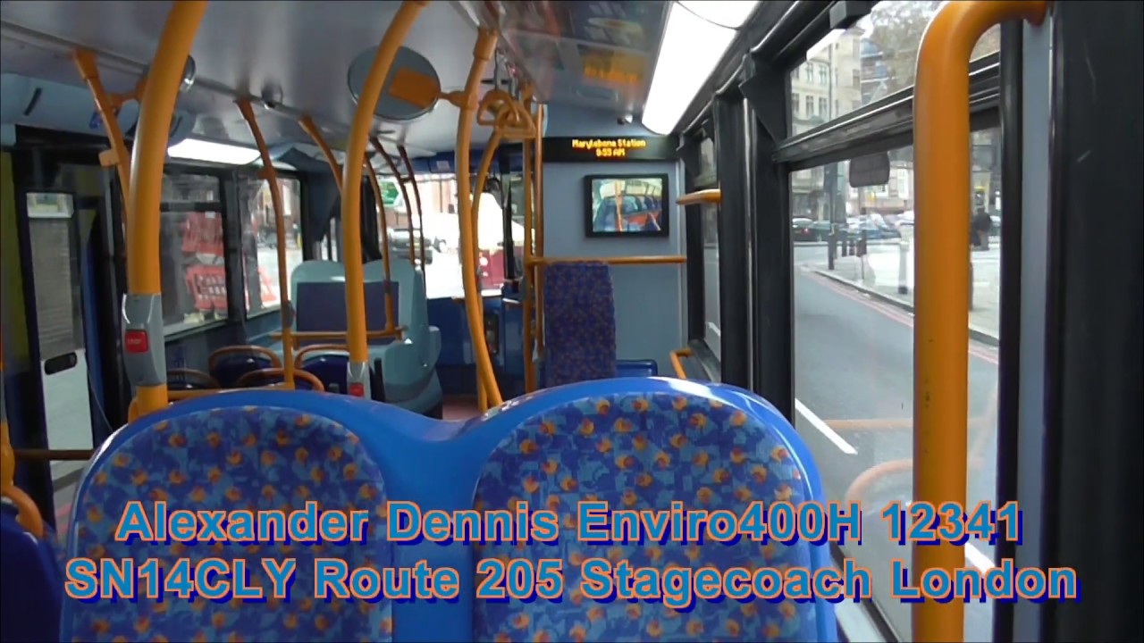 Alexander Dennis Enviro400H 12341 SN14CLY Route 205 Stagecoach London