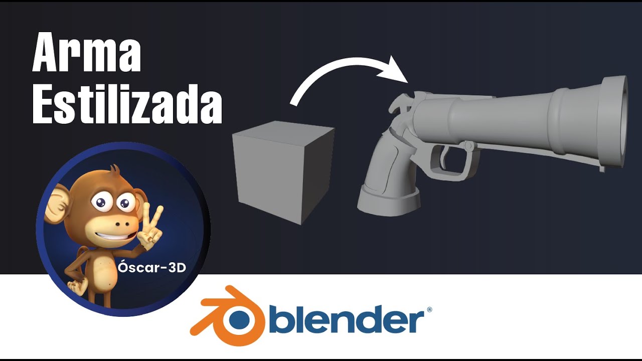 Cómo crear un Arma Estilizada en Blender – Refinando el Blocking del Modelo  Parte 2