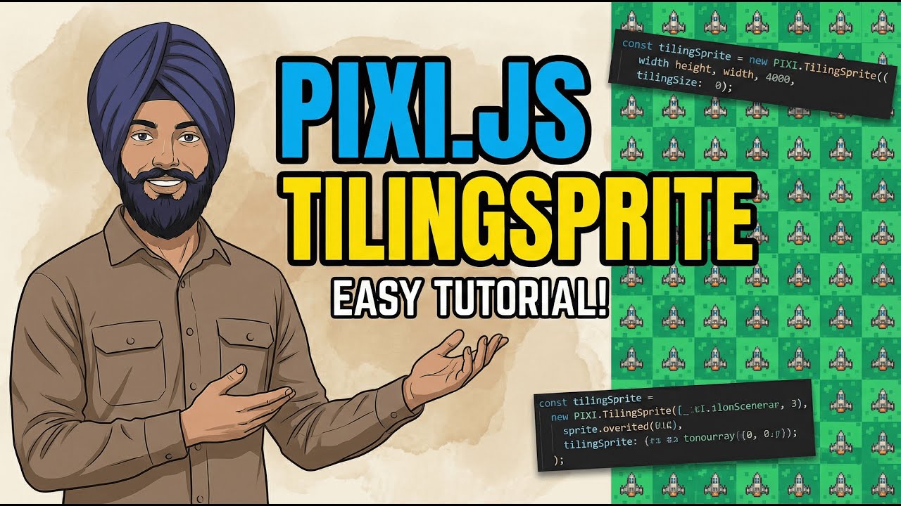 PixiJS TilingSprite: Infinite Backgrounds in 5 Minutes 🚀