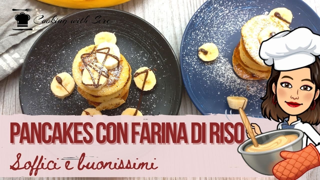 Pancakes con farina di riso (super soffici e morbidi) SENZA OLIO E BURRO