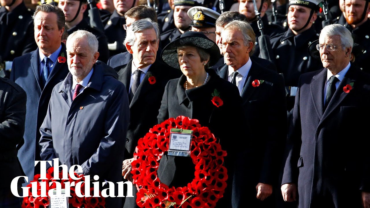 Royal family and UK leaders mark armistice centenary