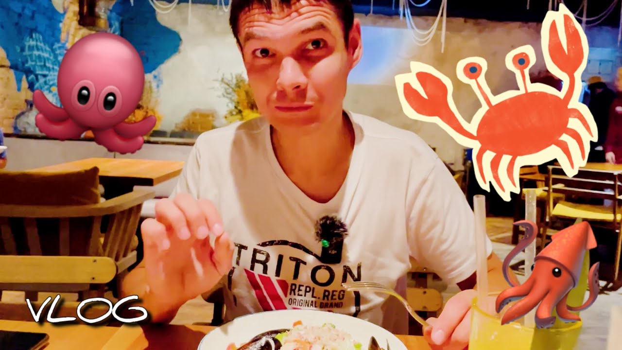 Едим краба 🦀 и осьминога 🐙 || Набережная Владивостока 