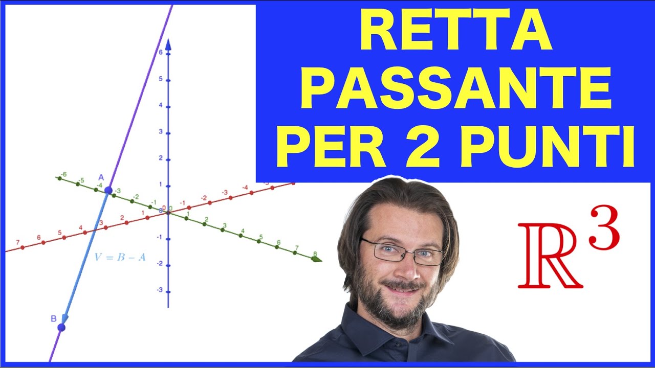 Retta passante per due punti in geometria 3D, forma parametrica e vettoriale