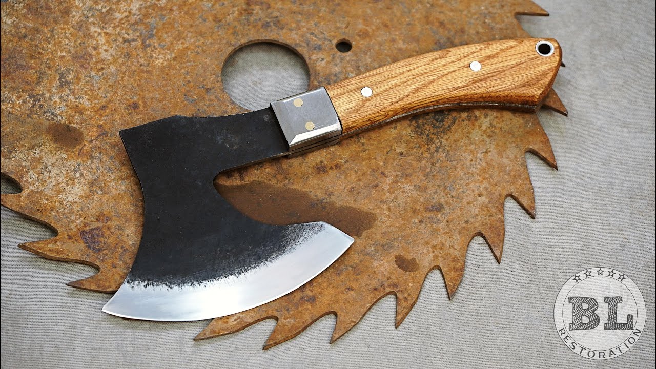 Изготовление маленького топора из старой пилы