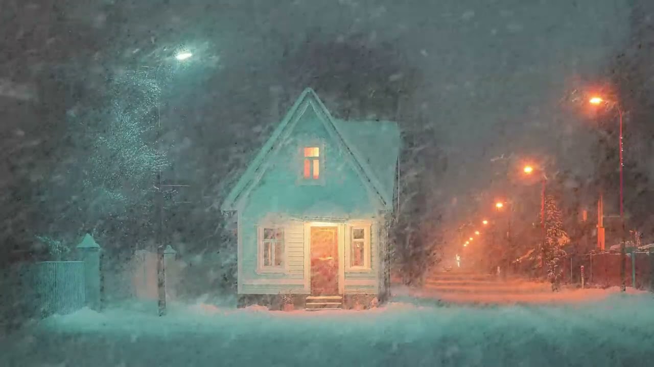 Winter Storm Ambience ❄️ Snowfall & Howling Winds for Ultimate Calm, Deep Relaxation and Sleep Night