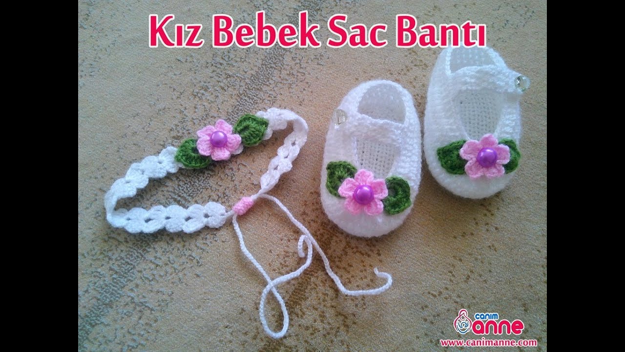 Örgü Bebek Elbisesinin Saçbandının Yapılışı , Canım Anne @Canım Anne