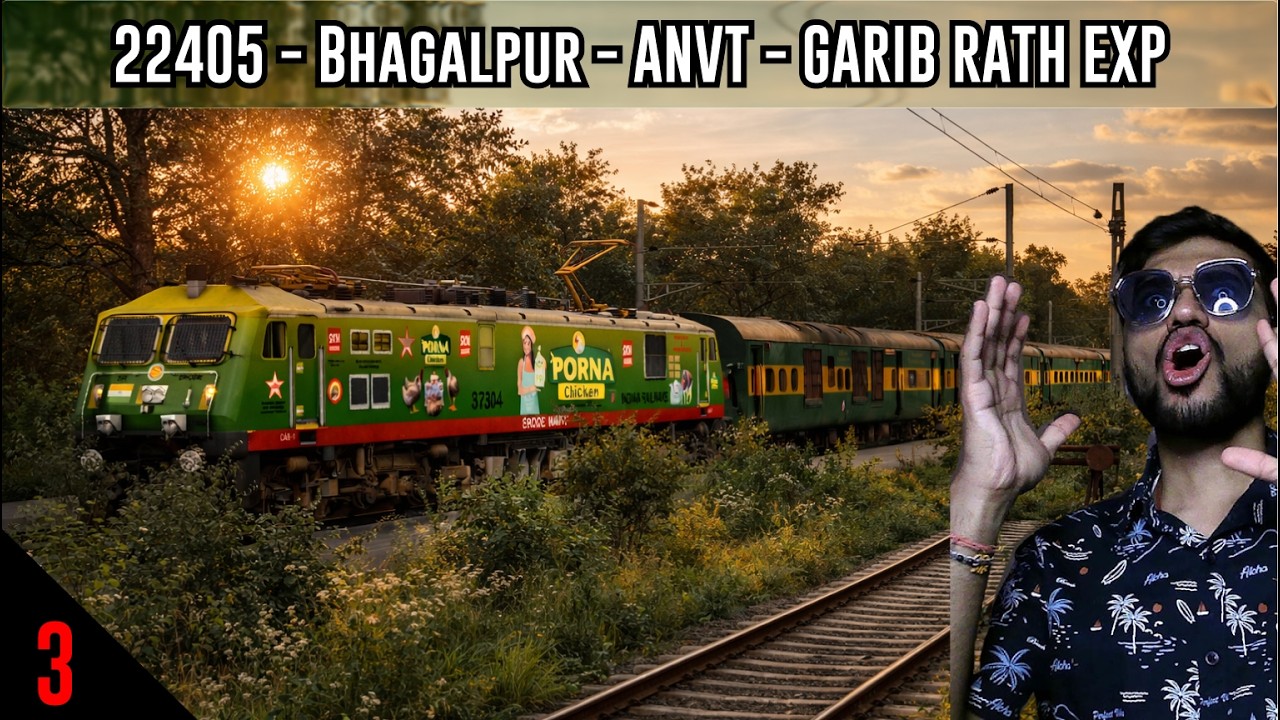 Towards Patna Jn. - 22405-Bhagalpur-ANVT- GARIB RATH EXP P3 |  RAILWORKS : INDIAN RAILWAYS | JINGO
