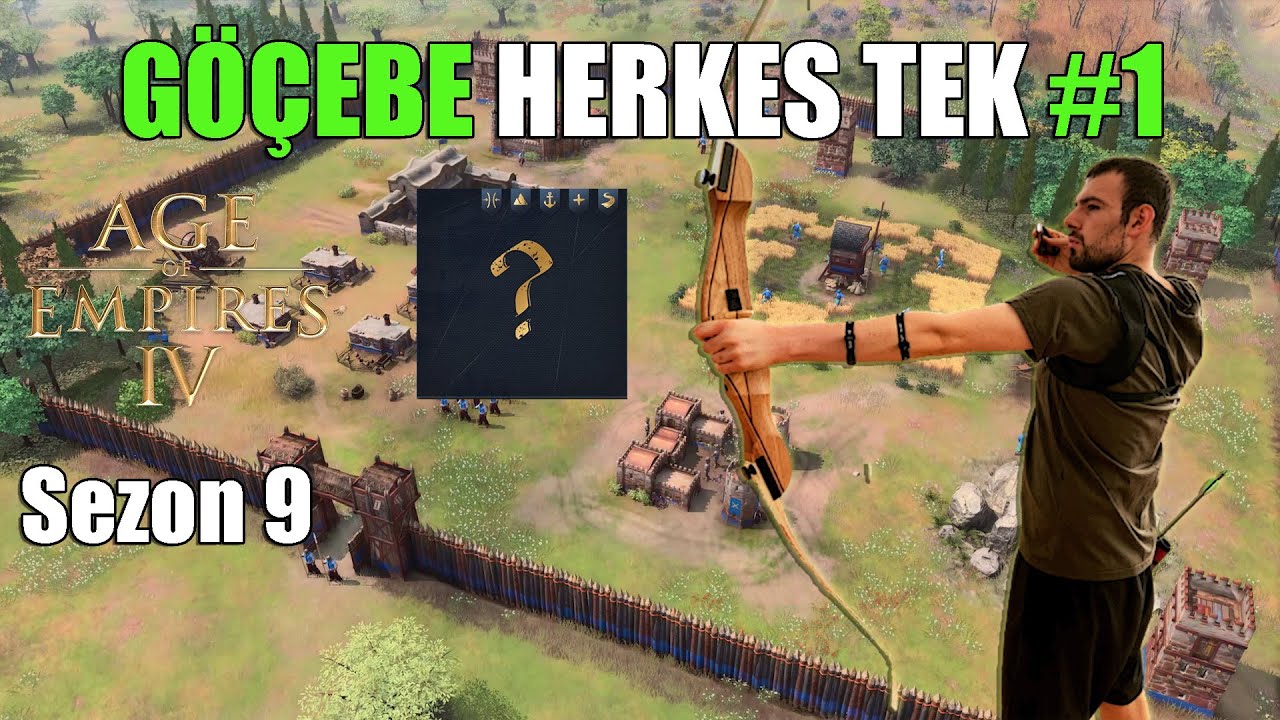 Age of Empires 4 GÖÇEBE TAKTİKLERLE KAZANIYORUZ - AoE4 Nomad Herkes Tek Canlı