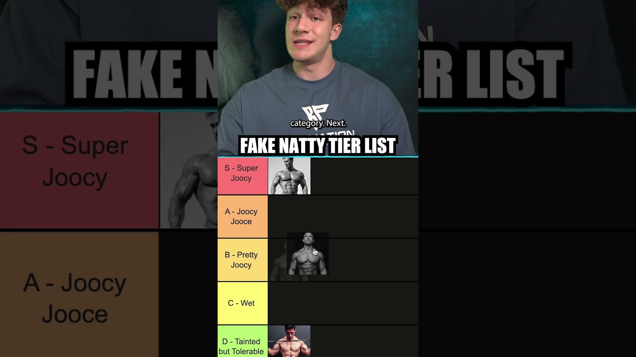THE FAKE NATTY TIER LIST #bodybuilding #bodybuildinggym #physique #gymlife #fitness #cbum #shorts
