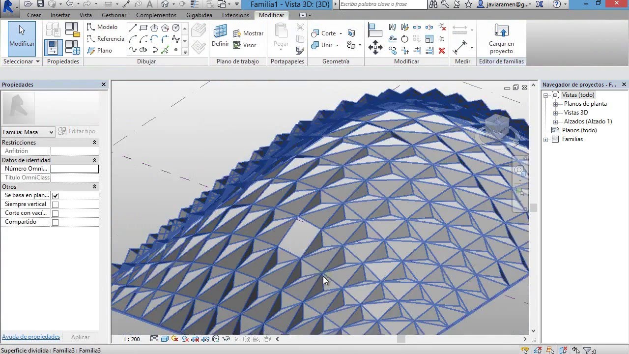 REVIT. Крыша с массами.