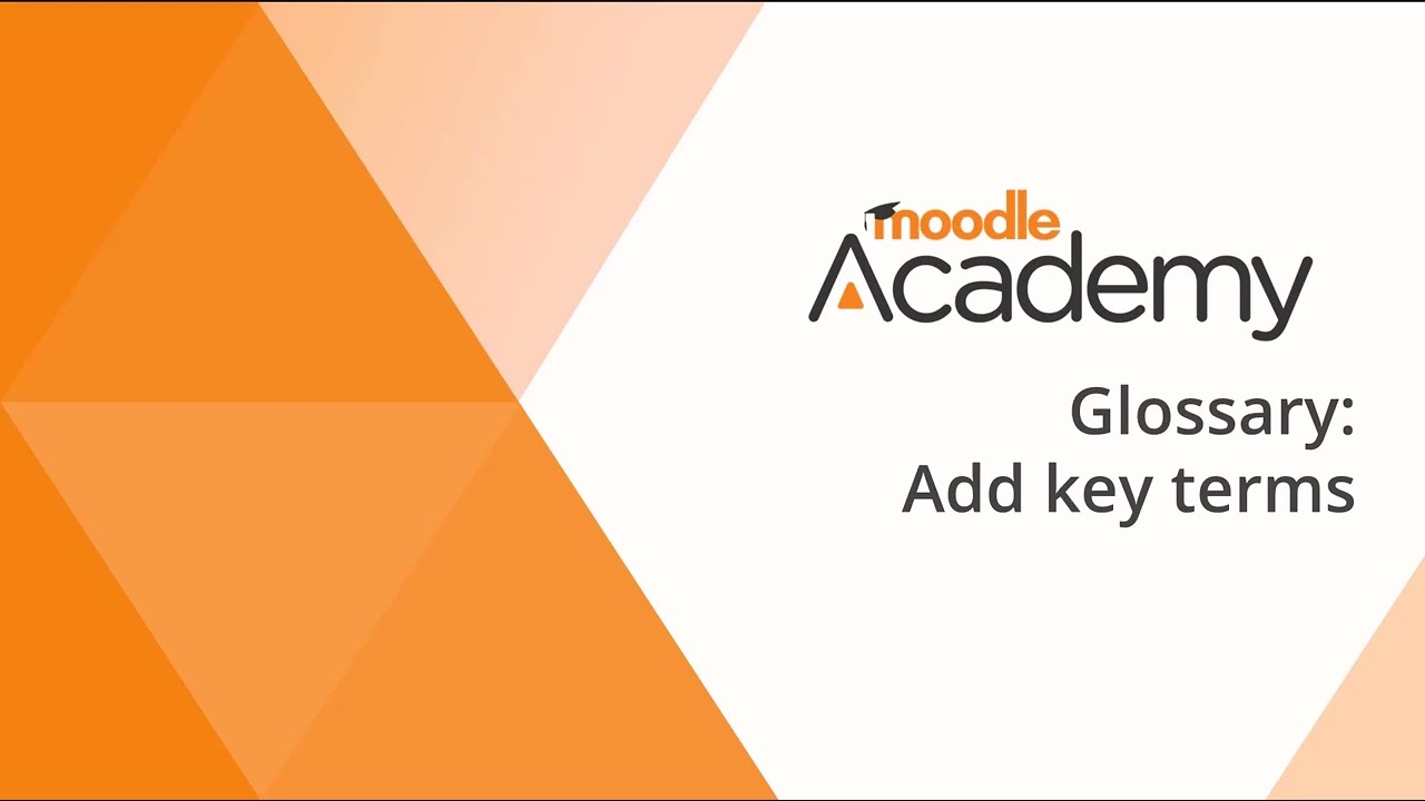 Glossary in Moodle