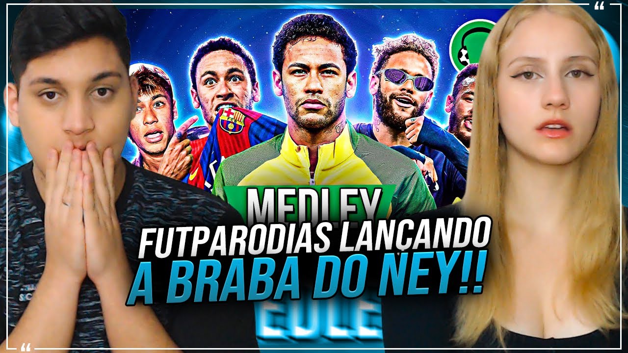 REACT EM CASAL - ♫ SUPER-MEDLEY DO NEYMAR | FutParódias - Especial de 10 Milhões