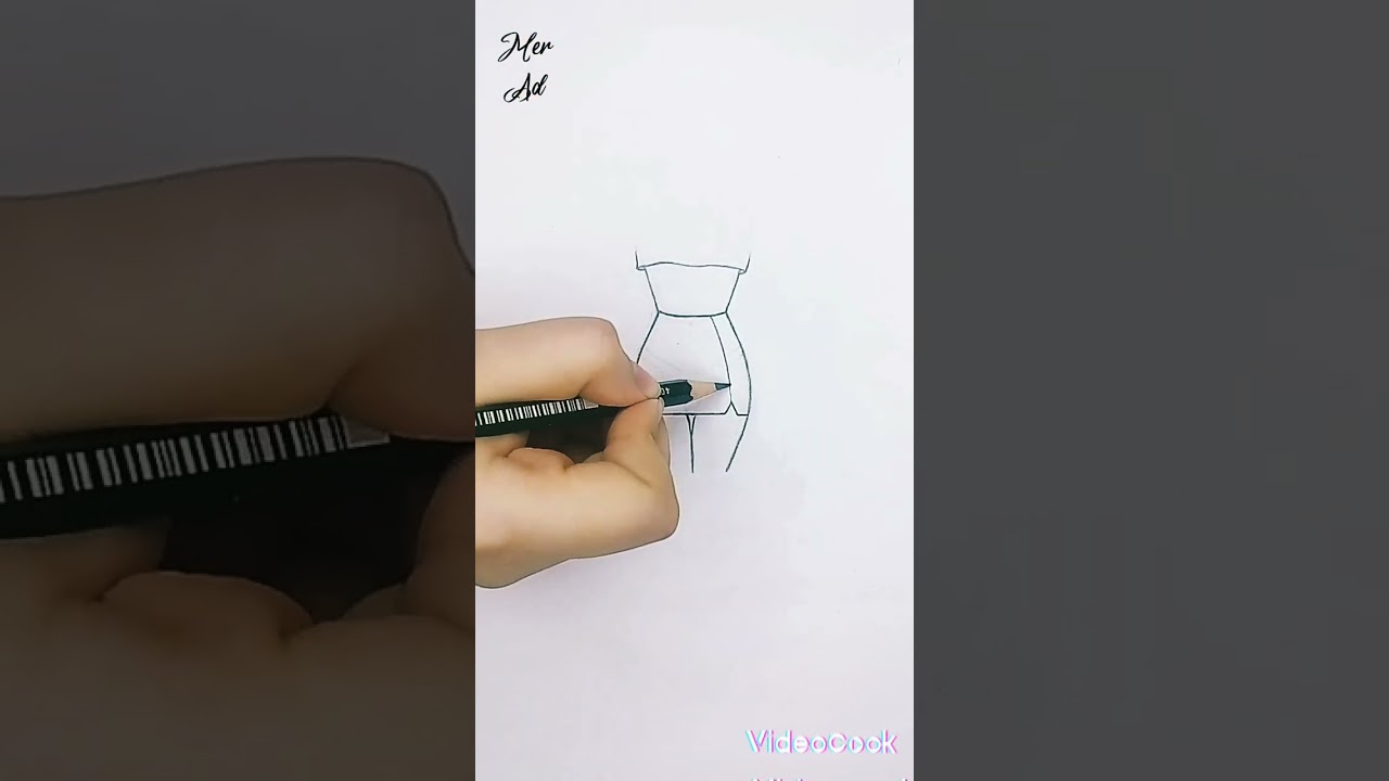 How to draw a skirt on a body 