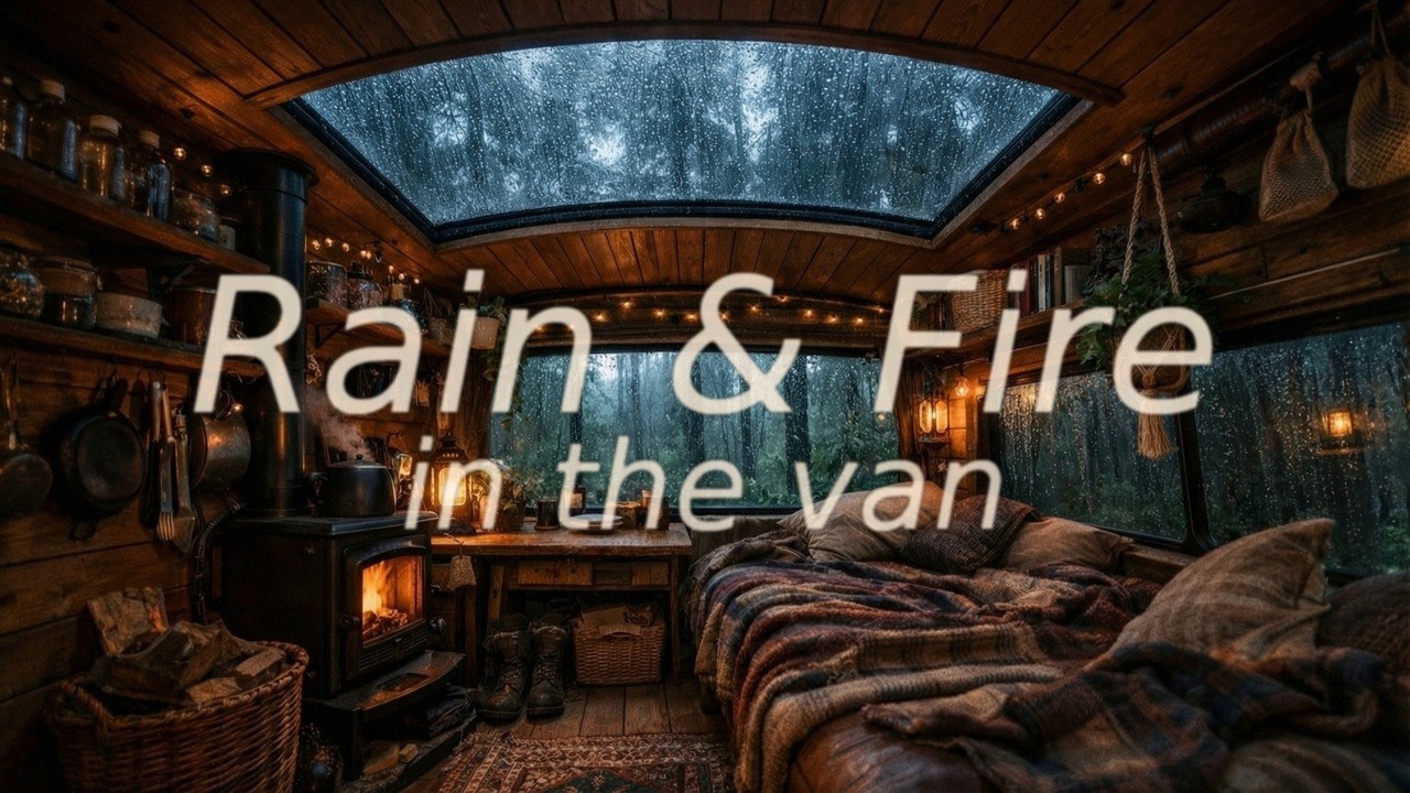 Parked in the Rain 🌧 Cozy Camper Van Ambience