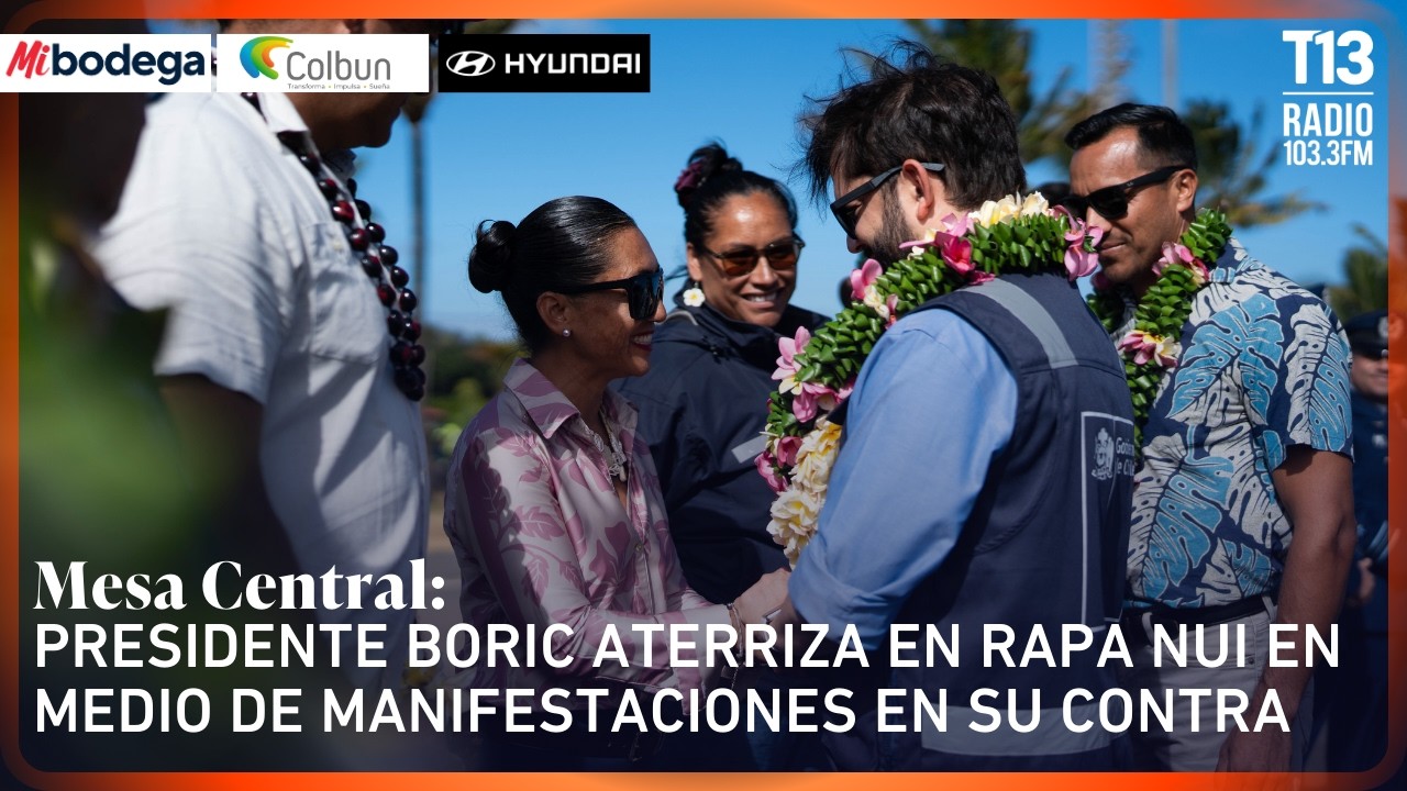 Presidente Boric aterriza en Rapa Nui en medio de manifestaciones en su contra | Mesa Central
