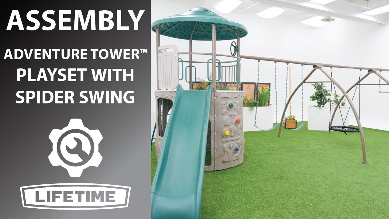 Lifetime Adventure Tower Playset with Spider Swing | Lifetime Assembly Video