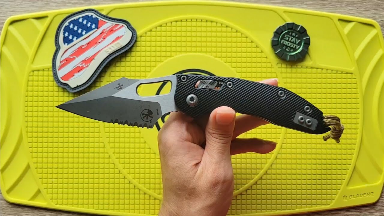 Microtech Stitch Ram-Lok in Black Aluminum Apocalyptic Partial Serrated, One of my favorite knives!