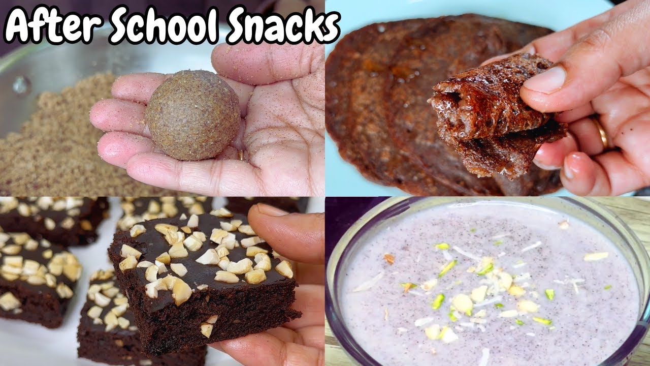 స్కూల్ నుండి రాగానే తినడానికి 4 రకాల Healthy Snacks Recipes in Telugu| Ragi Pindi Recipes in Telugu
