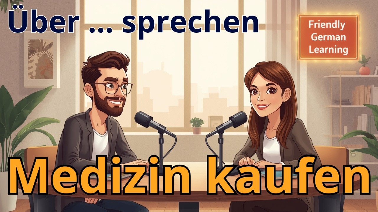 Learn German through dialogues | Buying Medicine in German | German Listening Practice  Easy Podcast