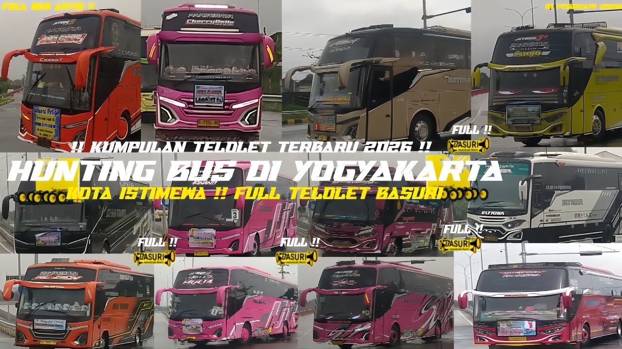HEBOH❗❗ KUMPULAN BUS TELOLET TERBARU DI YOGYAKARTA BANYAK BUS ARTIS ❗❗ FULL BASURI CORONG ATAS 🤩🤩🥳🥳🤤