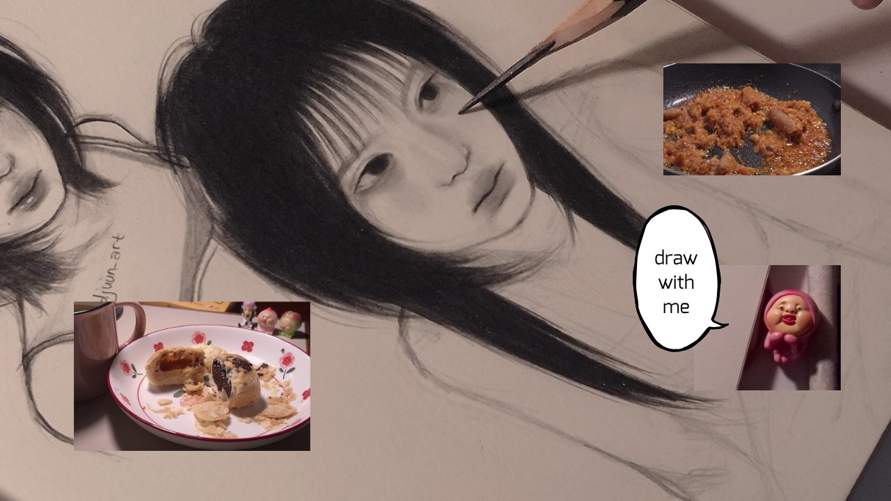 cozy night drawing with me