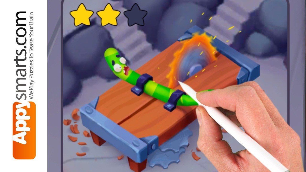 How Much Should You Stretch A Worm To Get It Out Of The Fruit? New Brain Teaser Game: Worm Out